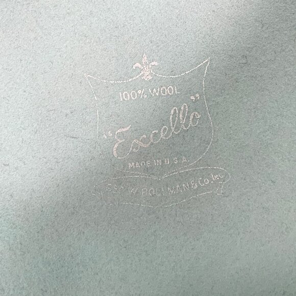 Bollman 'Excello' Pure Wool Womens Breton Hat Feather Band Foam Green Mr John - Picture 10 of 12